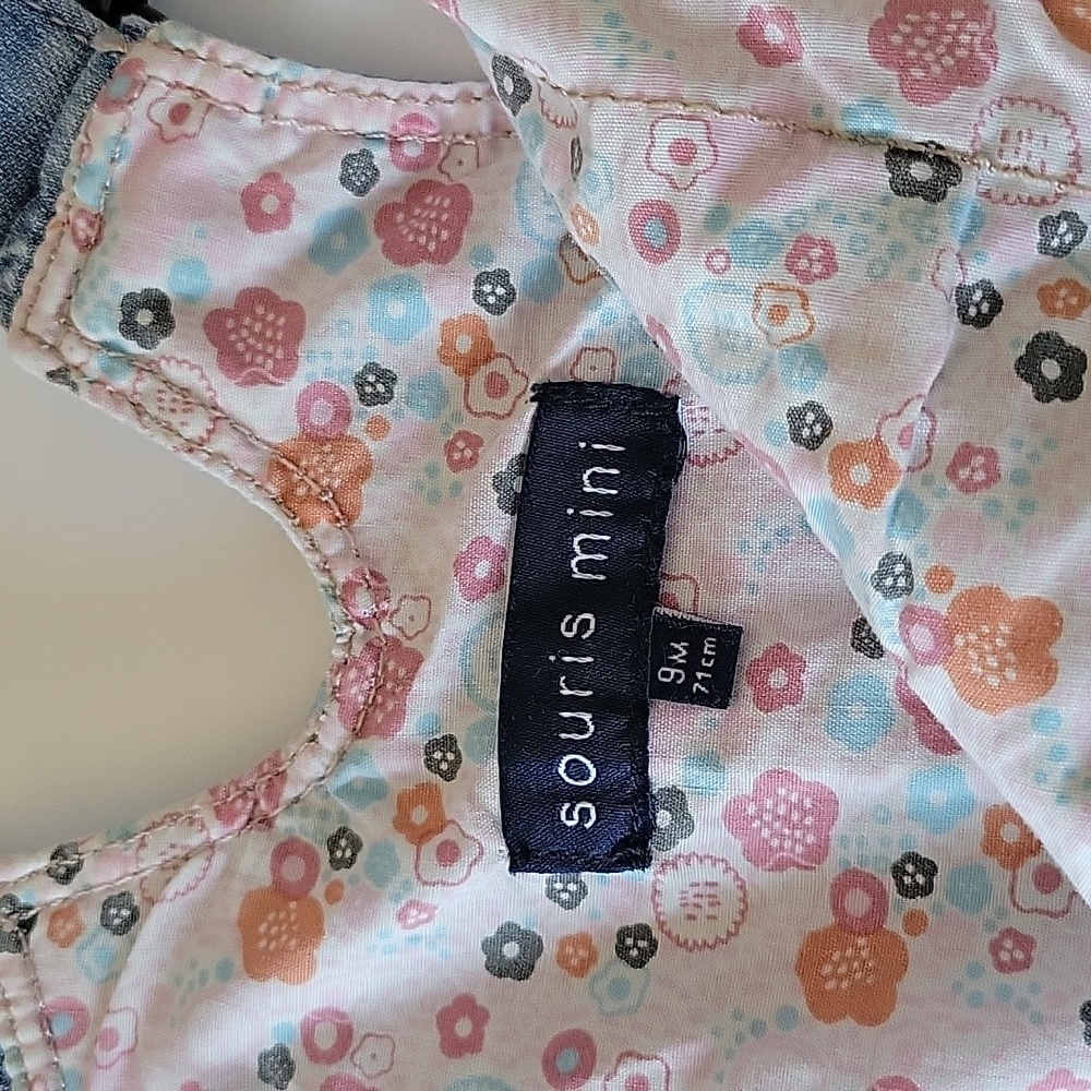 Souris Mini Girl Short Denim Overalls Jumpsuit - Picture 7 of 9